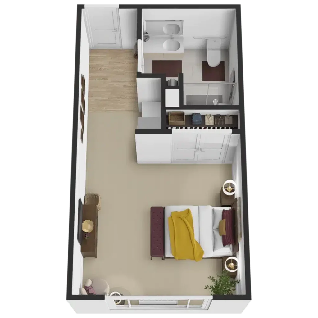 The Courtyard at Wyoming | The Mulberry | Studio Accessible